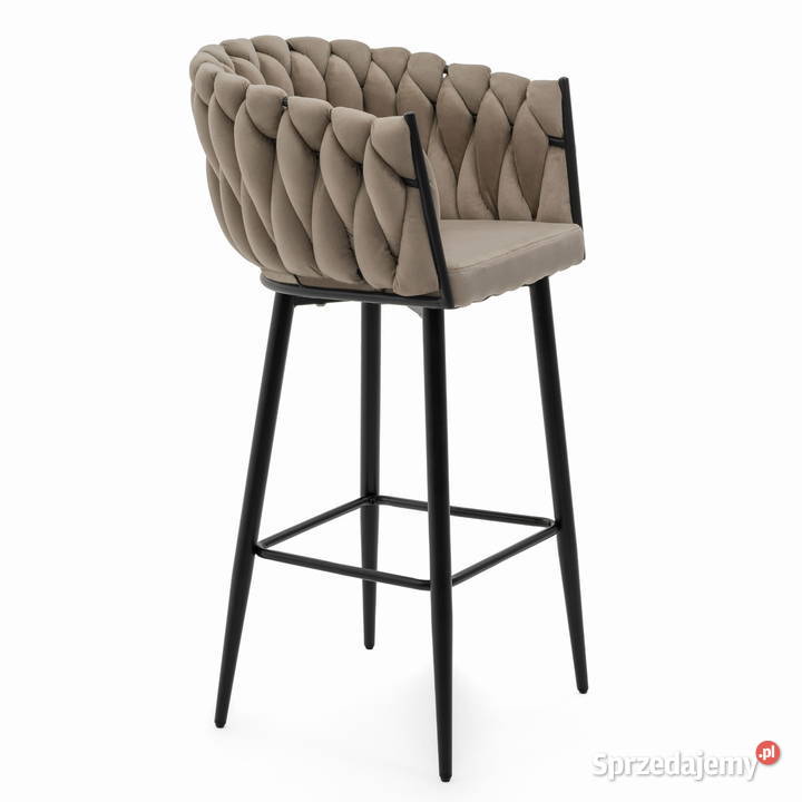 Ciemnobeżowy Hoker Tapicerowany Latina Wysyłka Krzesła sprzedam