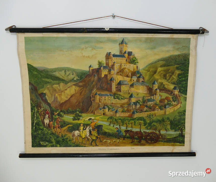 Mapa ścienna Niemcy lata 50 Zielona Góra