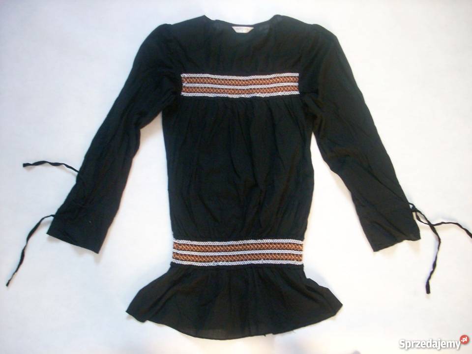 Editions Czarna Tunika Marszczona Gumkami 34 36 Nowy Sącz