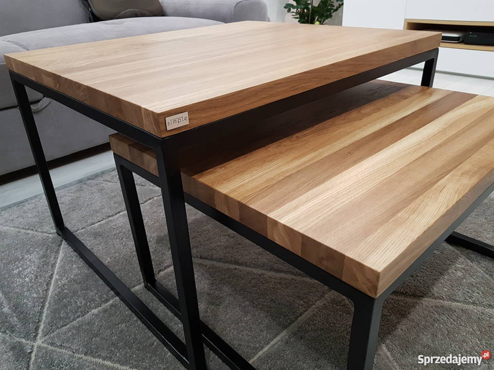 Komplet kawowy Industrialnyloftdąb Stoły, krzesła, biurka