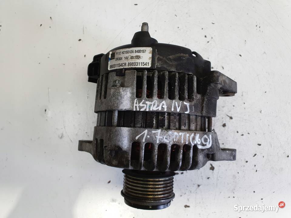 Opel Astra IV J 17 CDTI ALTERNATOR 8980311541 osobowe lubelskie Janów