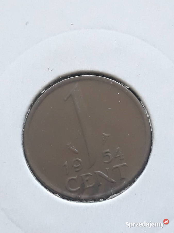 1Cent Holandia 1954 r Juliana Rzadkość około Numizmatyka Konin