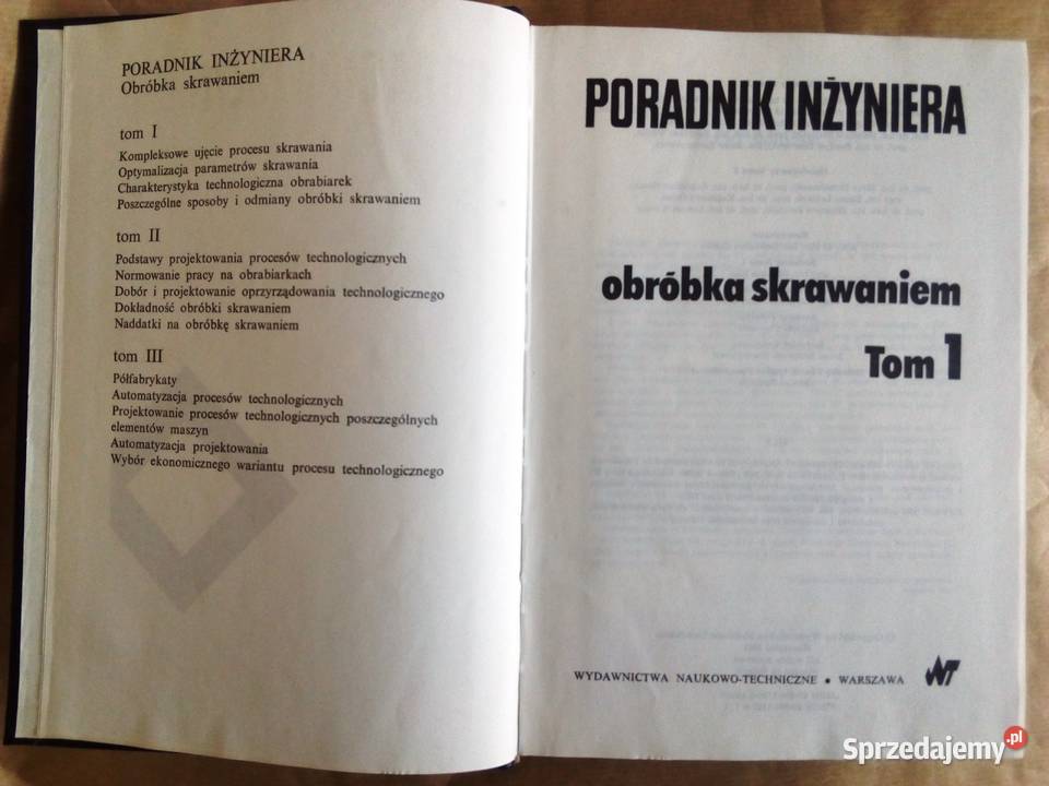 Obróbka skrawaniem tom I Poradnik inżyniera mazowieckie