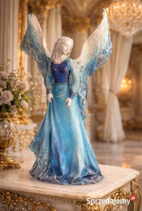 Anioł turkusowy Rękodzieło Zamość