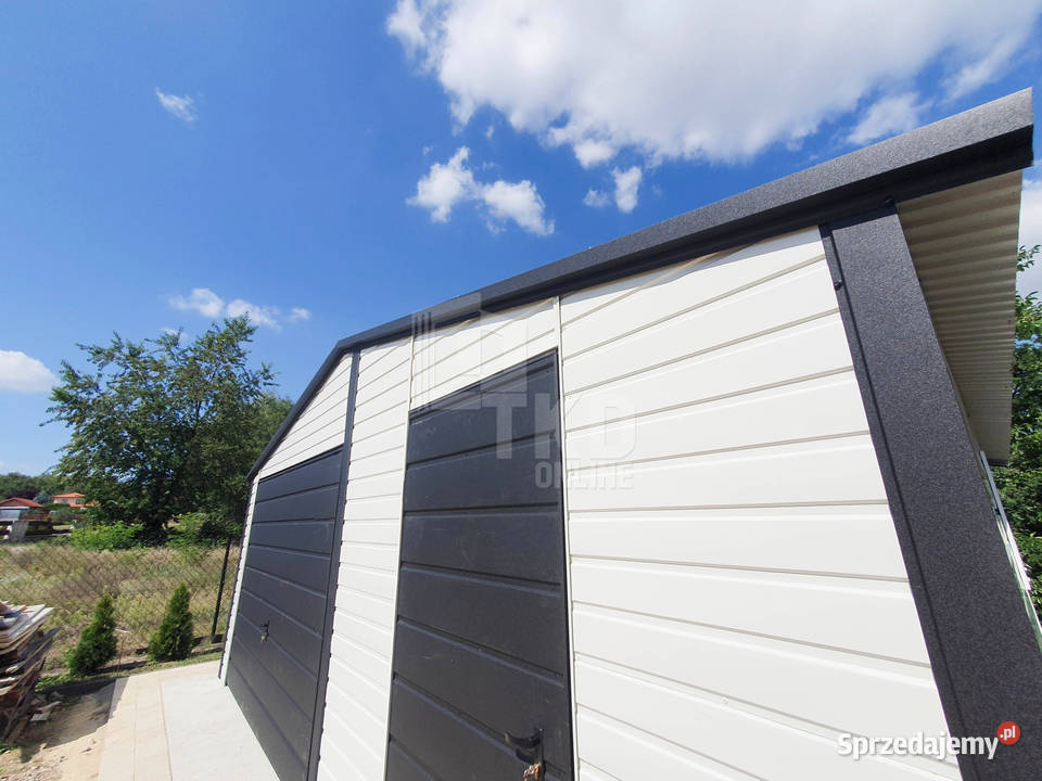 Garaż Blaszany 65x5 Brama drzwi okno Antracyt Kalisz