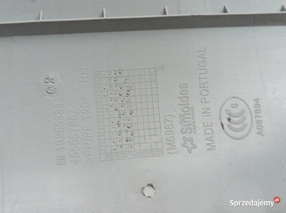 OSŁONA SŁUPKA A LEWA PRAWA KOMPLET Opel Meriva