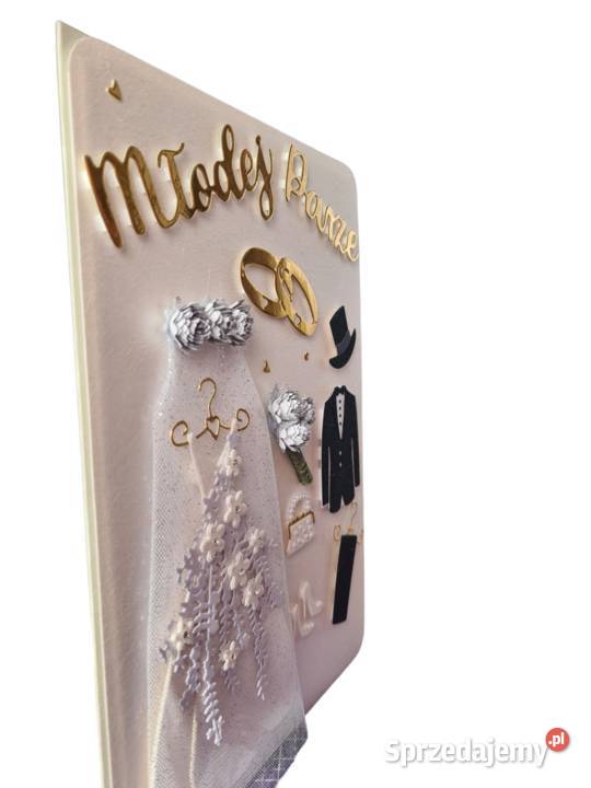 Kartka ślubna z welonem Brzeziny