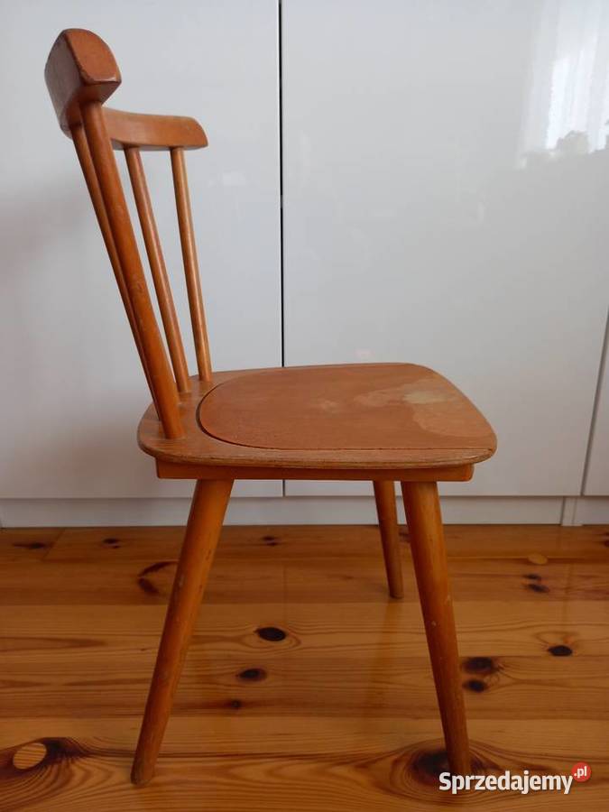 Stare krzesełko dziecięce patyczak PRL vintage Rawicz