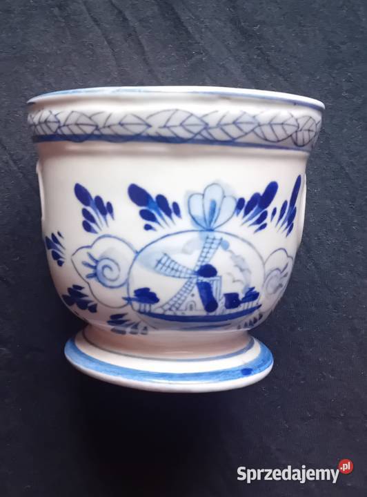 Ręcznie malowana osłonka doniczki Delft Nie sprzedam