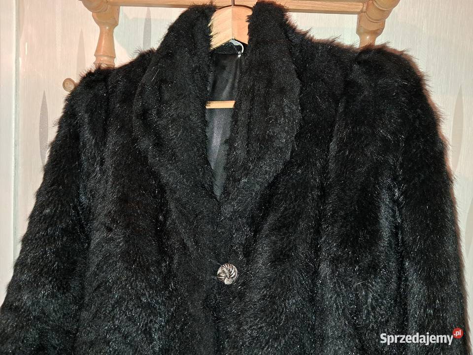 Futro damskie czarne długie do sprzedania Zimowa  Kraków