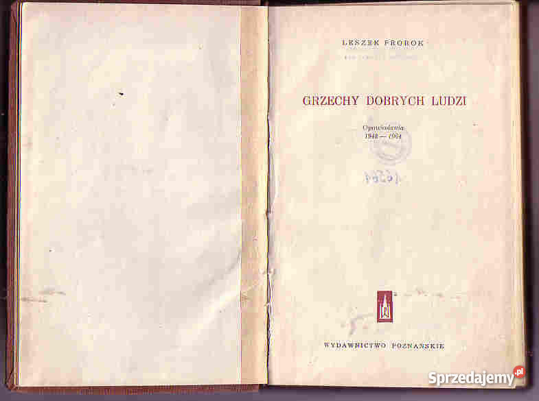 3683 GRZECHY DOBRYCH LUDZI LESZEK PROROK Czyrna sprzedam