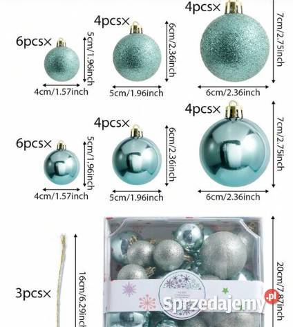 28 zestaw Zielony Boże Narodzenie Piłka Ozdoby