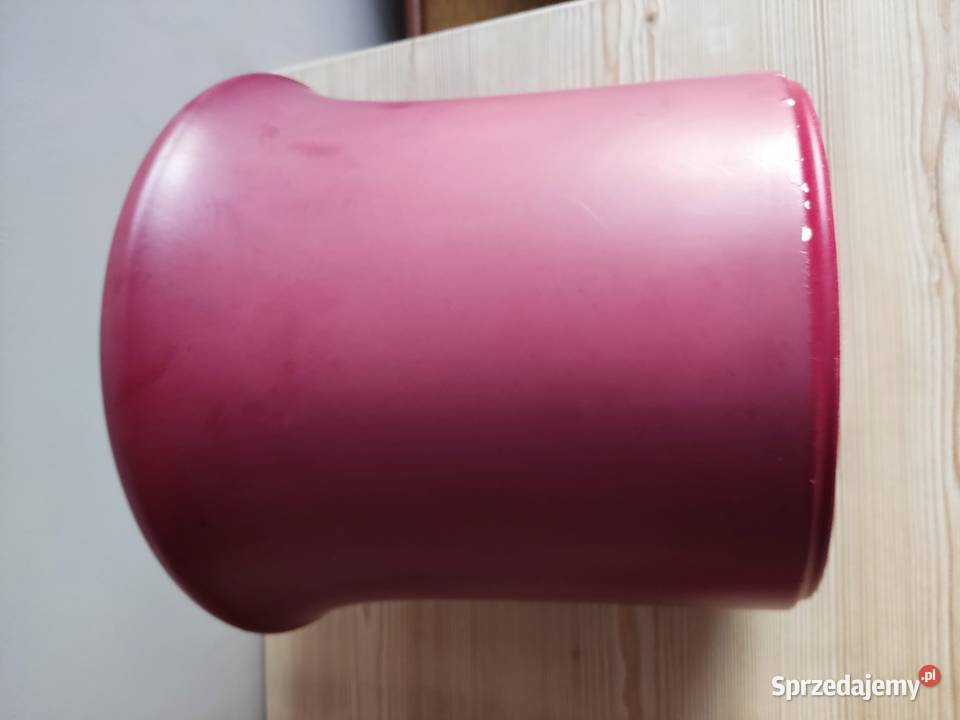 Donica doniczka ceramiczna odcień bordowy fi 29 Głuchołazy