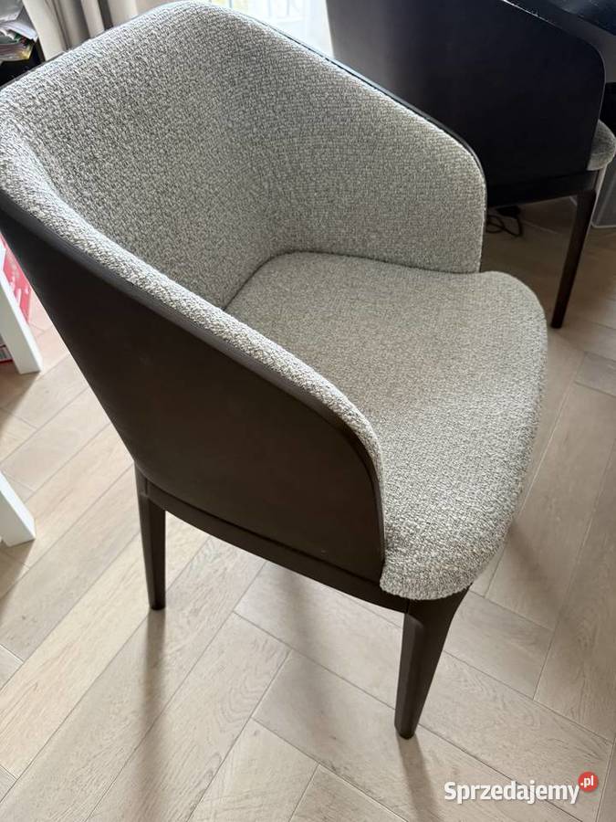 Zestaw 2 krzeseł tapicerowanych dębowych Krzesła Kraków