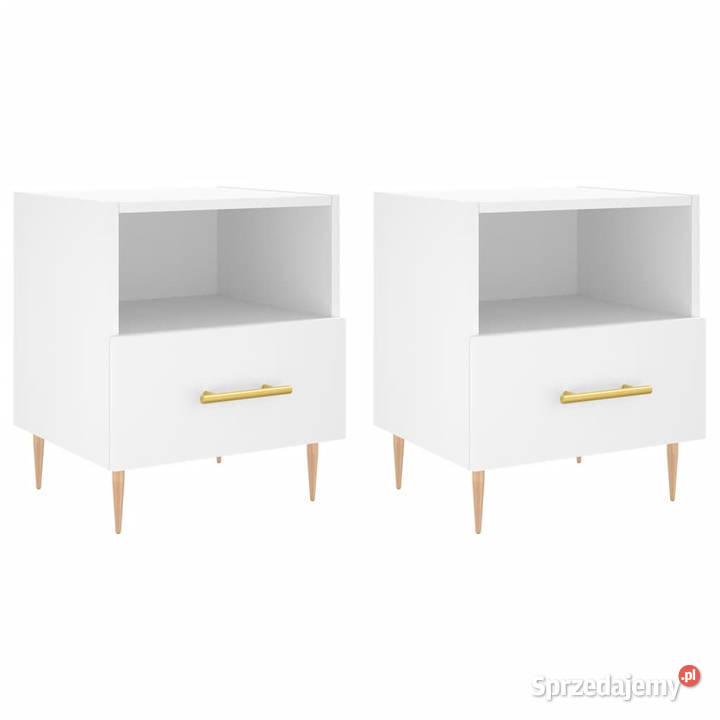 Szafki nocne 2 białe 40x35x475 WM827405 mazowieckie Warszawa
