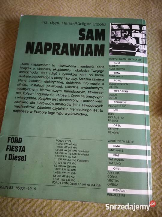 Zestaw Ford Fiesta Mk1 Mk2 Książka Sam Naprawiam zachodniopomorskie