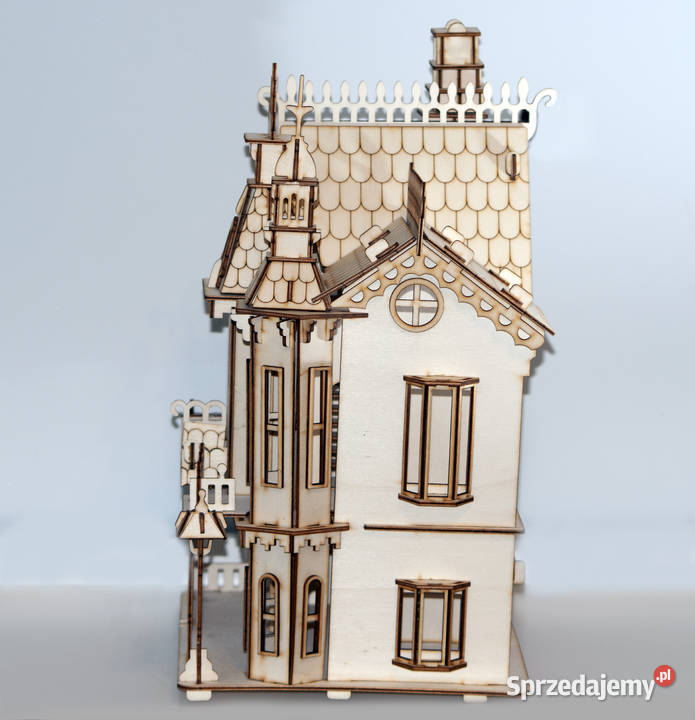 Zamek w stylu gotyckim 3D puzzle z drewna Edukacyjne łódzkie Łódź