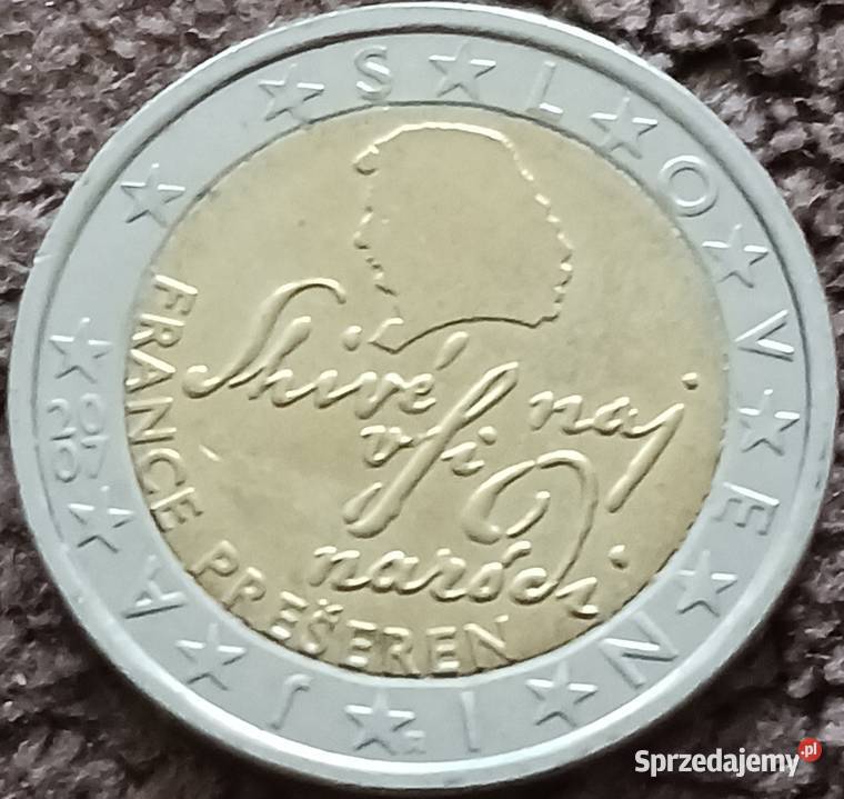 2 Euro Słowenia 2007 r Słoweński poeta narodowy wielkopolskie Konin