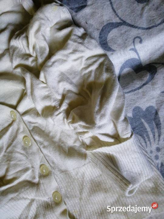 YORkER ecru Sweterek Crop bluzka dzianinowa Z