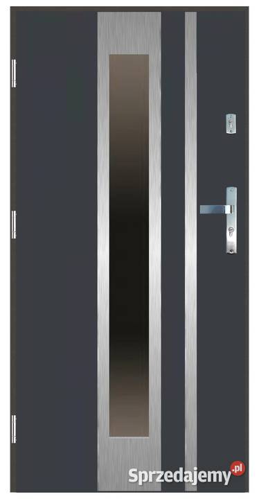 Drzwi wejściowe do do GI29 INOX Antracyt 90 Lewe Ciemniewo