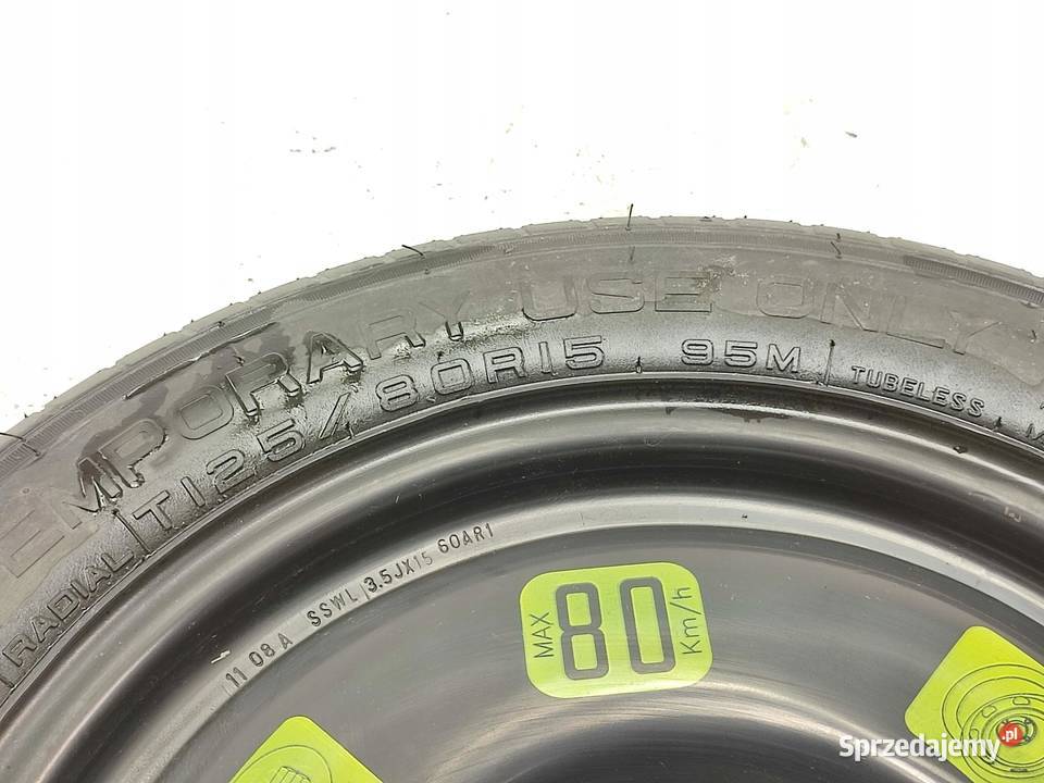 KOŁO DOJAZDÓWKA 1258015 CITROEN 4x108 ET15 35J sprzedam