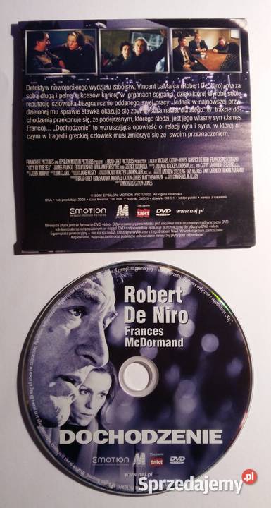 Dvd Dochodzenie Robert De NiroFrances McDormand łódzkie Łódź