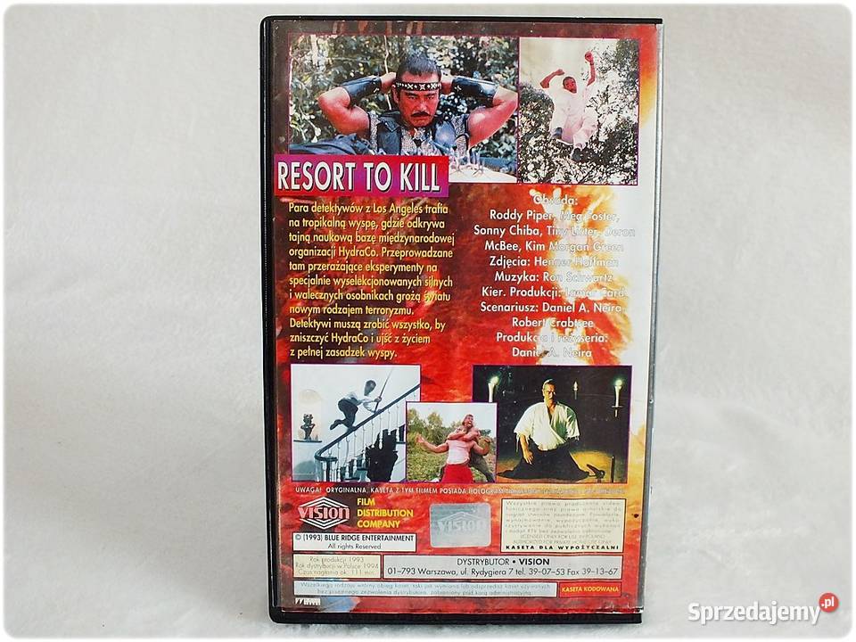 Kaseta VHS Wyspa Zabójców Film na Video ORYGINAŁ Żary
