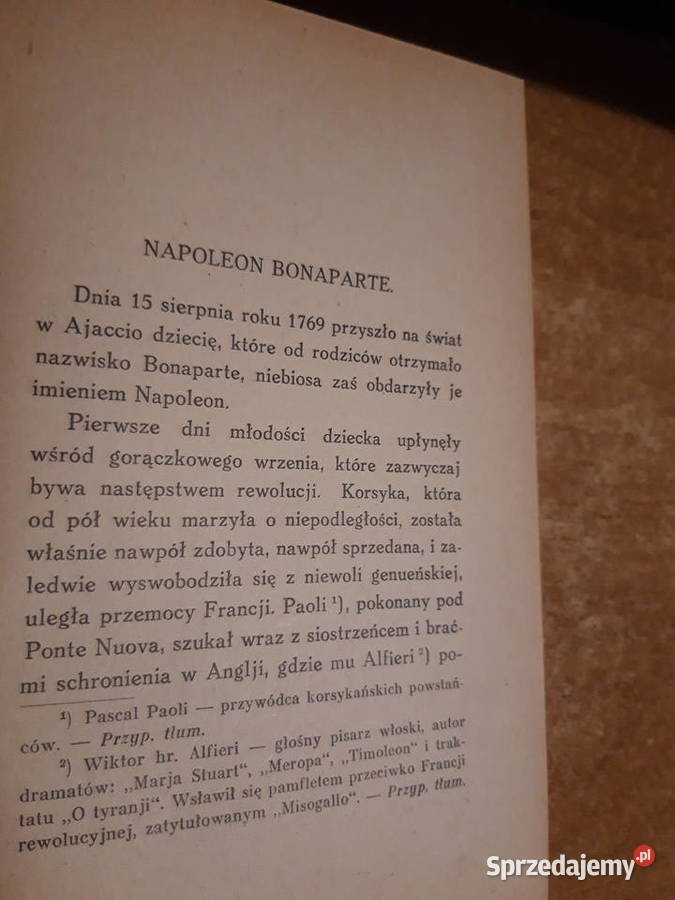 NAPOLEON BONAPARTE DUMAS PANTEON1931 pierwodruk Iwno