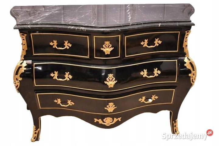 Królewska Czarna Komoda Vintage Szafa Złote Komody Komody Kraków sprzedam