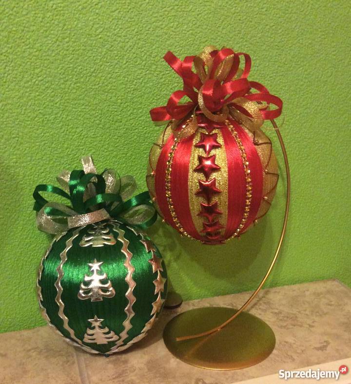 Bombki wstążkowe z cekinami