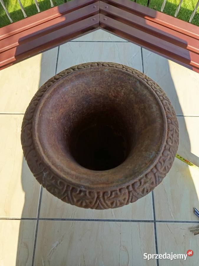 Gazon donica żeliwna stary Zgierz