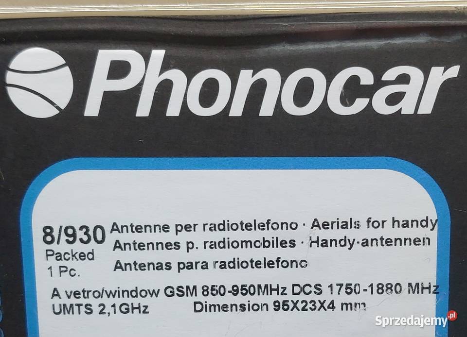 SZKLANA ANTENA NA SZYBĘ GSM PHONOCAR 8930 Mielęcin sprzedam