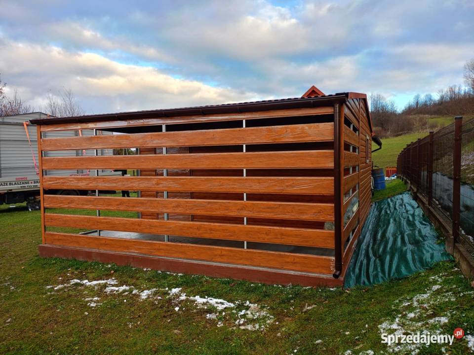 Garaż Blaszany blaszak wiata 7x5 drewnopodobny wielkopolskie Gniezno