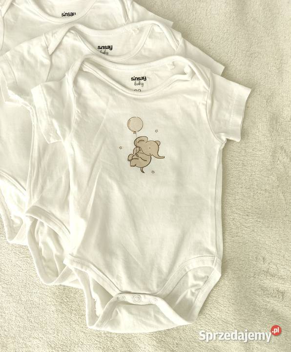 Body niemowlęce Sinsay 62 bawełna białe Szczecin