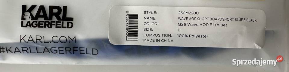 KARL LAGERFELD Spodenki kąpielowe rozmiar L Moda i Styl