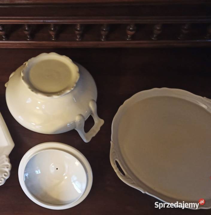 patera Krautheim Bavaria okrągła ecru Porcelana i szkło sprzedam