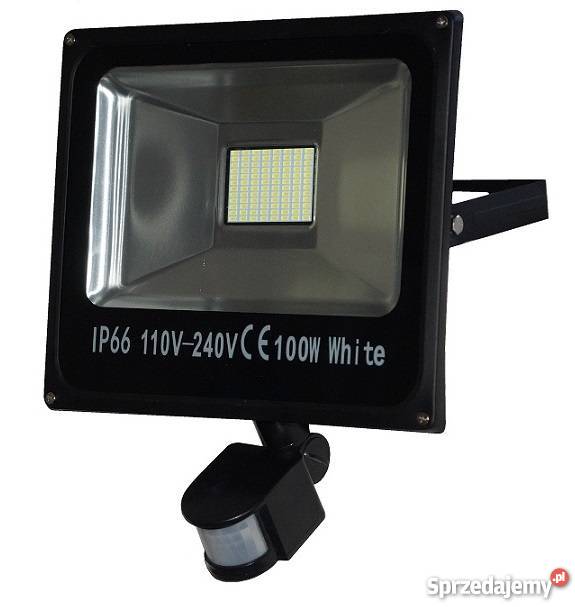 NAŚWIETLACZ LED SMD 100W CZUJNIK RUCHU HALOGEN Przasnysz