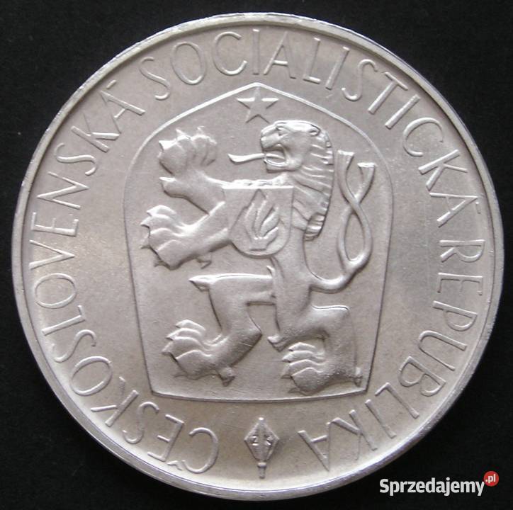 Czechosłowacja 10 koron 1965 Jan Hus srebro stan Łódź