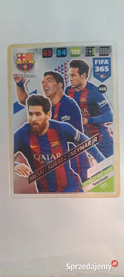 Karta panini Messi surez i neymar jr Pozostałe Rzeszów