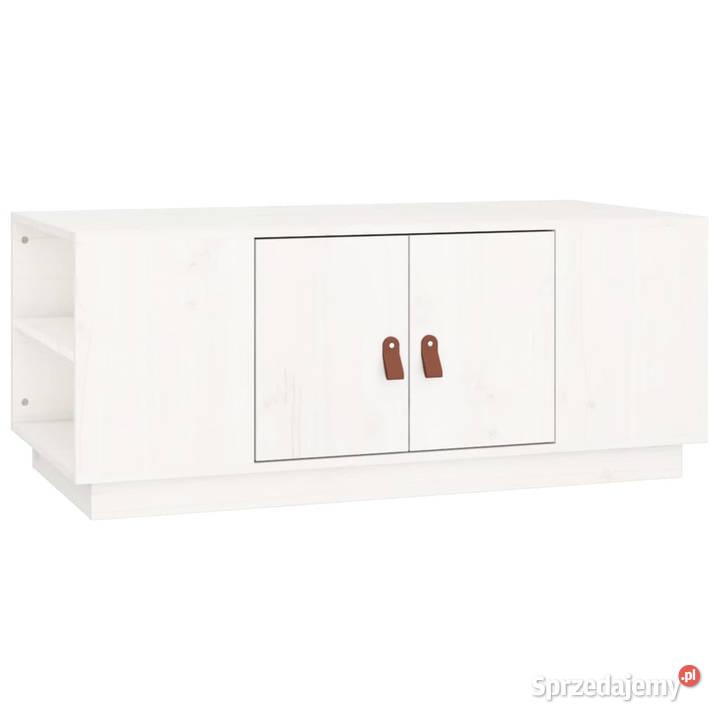 Stolik kawowy biały 100x50x41 lite drewno Warszawa