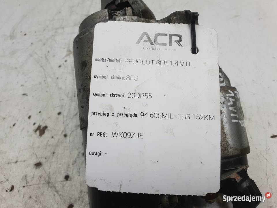ROZRUSZNIK Peugeot 308 14 VTi ROZRUSZNIK osobowe Chełm