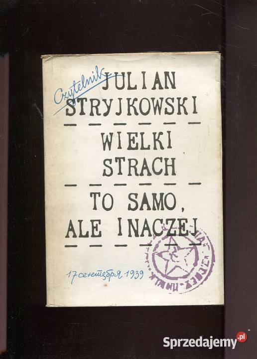 Wielki strach To samo ale inaczej Julian Szczecin sprzedam