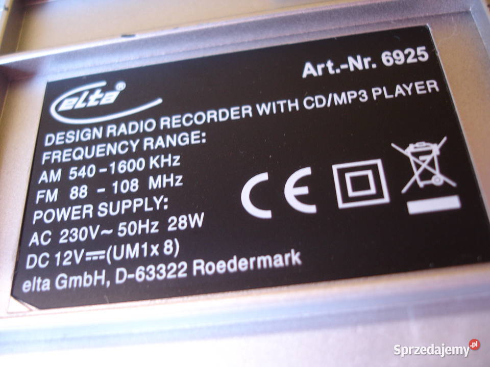 Radiomagnetofon z CD ELTA 6925 Zielona Góra