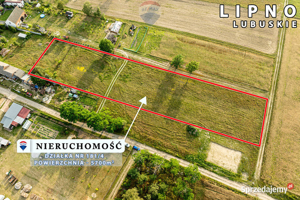 Na sprzedaż działka rolna 5700 m Lipno