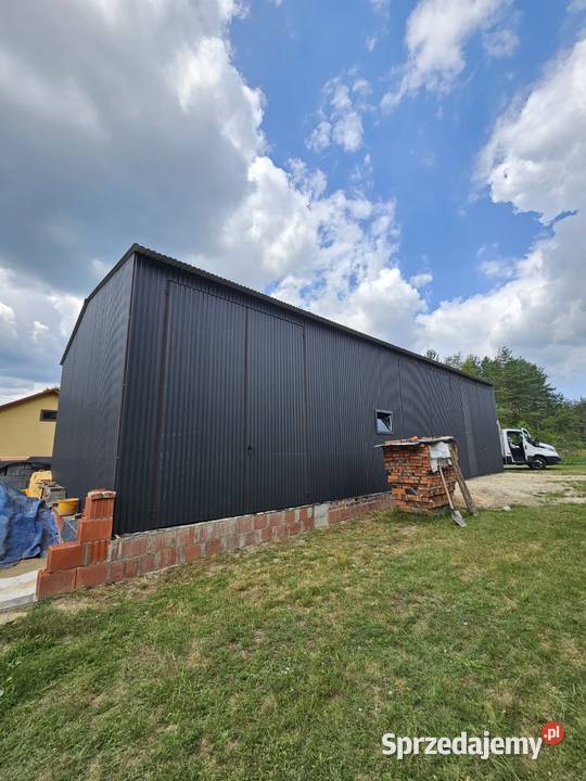 Grafitowy Garaż blaszany Magazyn na maszyny Radzyń Podlaski