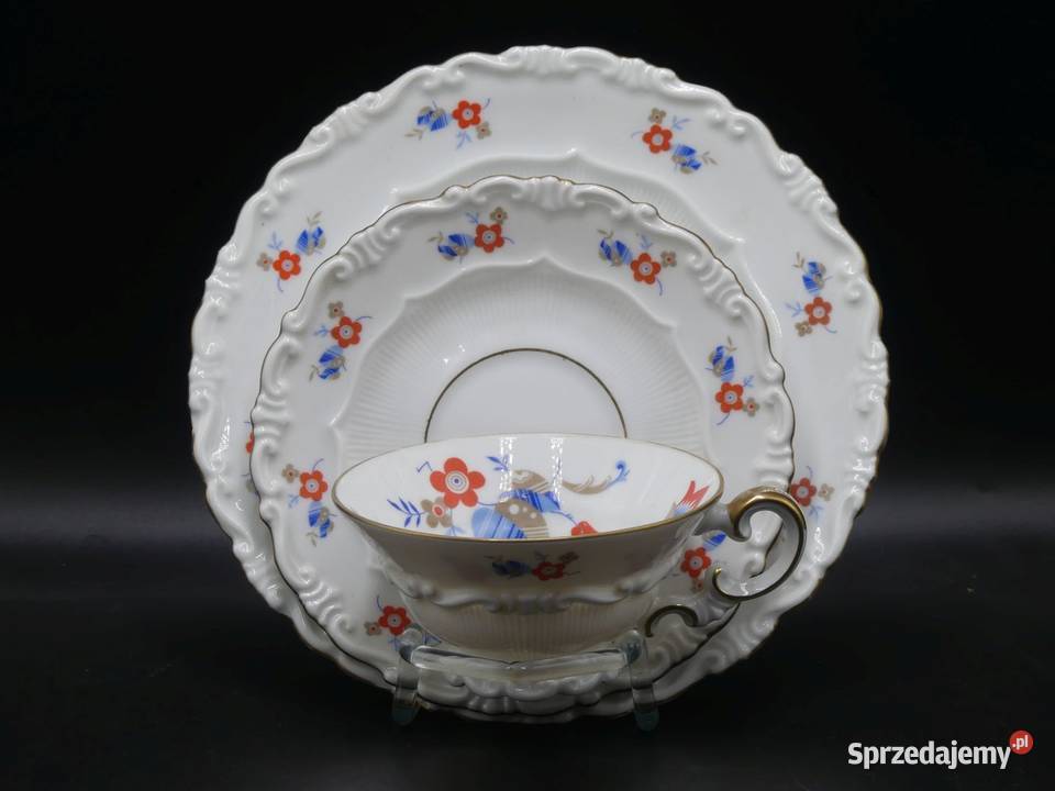 Komplet śniadaniowy Sorau Żary piękne reliefy Poznań