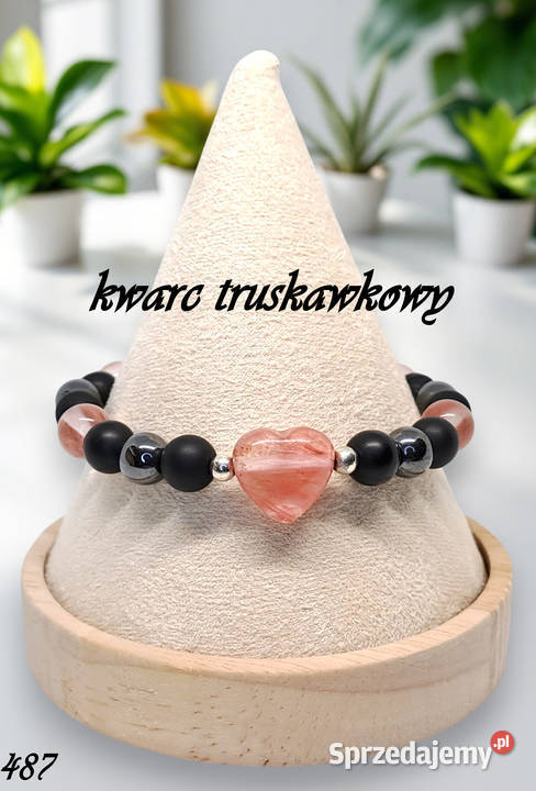 Bransoletka z kwarcu truskawkowego KWARC mazowieckie Warszawa