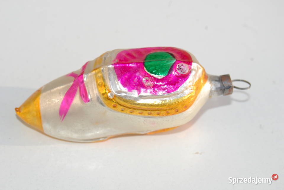 Stara ozdoba choinkowa bombka bańka kształt but Cieszyn