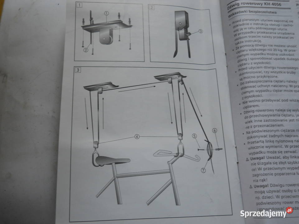 Wieszak sufitowy na rower Biecz sprzedam