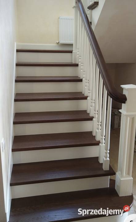Schody drewniane stopnie listwy balustrady Bydgoszcz